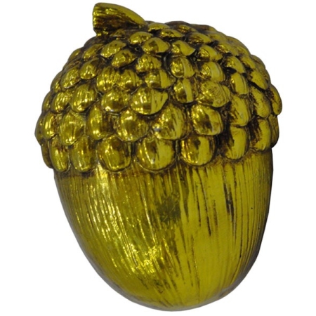 Βελανίδι διακοσμητικό πολυρεσίνης χρυσό 7x9εκ Espiel ID120B