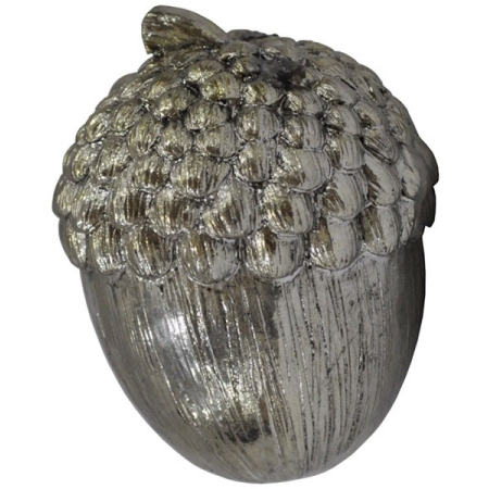 Βελανίδι διακοσμητικό πολυρεσίνης ασημί 7x9εκ Espiel ID220B