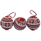 Χριστουγεννιάτικα στολίδια σετ 3 τεμαχίων κόκκινο-λευκό 7εκ EPAM 04.SC112