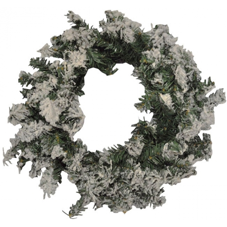 Στεφάνι διακοσμητικό λευκό-πράσινο 45x10εκ EPAM SPRUSE-20SNOW