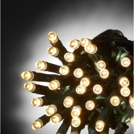 100 λαμπάκια Led σε σειρά με προγράμματα θερμό φως 8m TnS XLALED100-GWW/31V