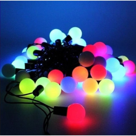100 λαμπάκια Led σε σειρά με προγράμματα Μπάλα πολύχρωμο φως 13m TnS XLBALLL100-BM/31V