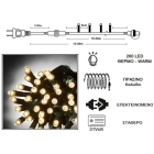 200 λαμπάκια Led σε σειρά επεκτεινόμενα θερμό φως 13m TnS XLALED200W-GWW/31V