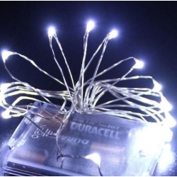 20 λαμπάκια Led μπαταρίας σε σειρά ψυχρό φως 2m TnS XLCOPPER-20W