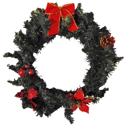 Στεφάνι διακοσμητικό πράσινο-κόκκινο 37x12 Pol 7112037