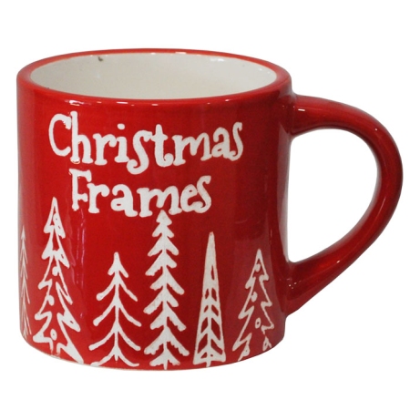 Κούπα κεραμική Christmas κόκκινο-λευκό 10.5x14.5x10εκ Pol 7112055