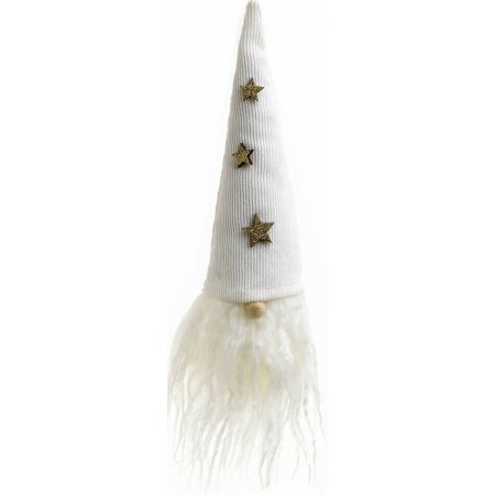 Χριστουγεννιάτικο στολίδι Santa λευκό 30εκ Inart 2-70-151-0015