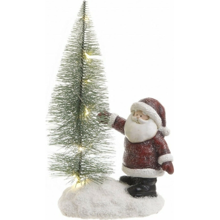 Δεντράκι διακοσμητικό με Άγιο Βασίλη 19εκ Inart 2-70-044-0009