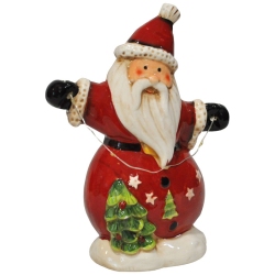 Φιγούρα διακοσμητική κεραμική Santa κόκκινο-λευκό 15x7x20εκ Inart 2-60-079-0004