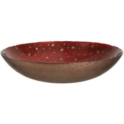 Μπωλ διακοσμητικό γυάλινο Xmas κόκκινο-χρυσό 30x7εκ Click 6-60-185-0024