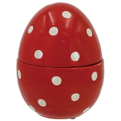 Αυγό διακοσμητικό κεραμικό κόκκινο 13x17εκ Marhome 20224