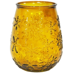 Κηροπήγιο γυάλινο Xmas κίτρινο 9.5x13εκ VSM 0391132