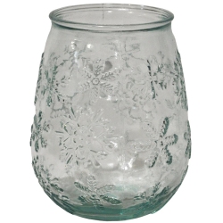 Κηροπήγιο γυάλινο Xmas διάφανο 9.5x13εκ VSM 0391130