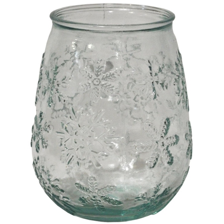 Κηροπήγιο γυάλινο Xmas διάφανο 9.5x13εκ VSM 0391130