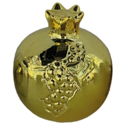 Ροδί διακοσμητικό κεραμικό χρυσό 6.5x7εκ Δωρόσημο 15395