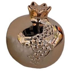 Ροδί διακοσμητικό κεραμικό ροζ χρυσό 8x8εκ Δωρόσημο 15396