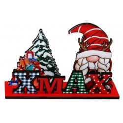 Διακοσμητικό ξύλινο Xmax κόκκινο 16.5x4x11εκ Δωρόσημο 16760