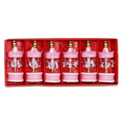 Χριστουγεννιάτικα στολίδια σετ 6 τεμαχίων Καρουζέλ 3x8εκ Δωρόσημο 16918