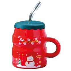Κούπα κεραμική Xmas κόκκινη 460cc Δωρόσημο 15267