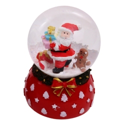 Χιονόμπαλα Άγιος Βασίλης κόκκινο-πράσινο 10x16εκ Δωρόσημο 16694