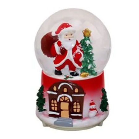 Χιονόμπαλα Santa κόκκινο-πράσινο 8x13εκ Δωρόσημο 16729