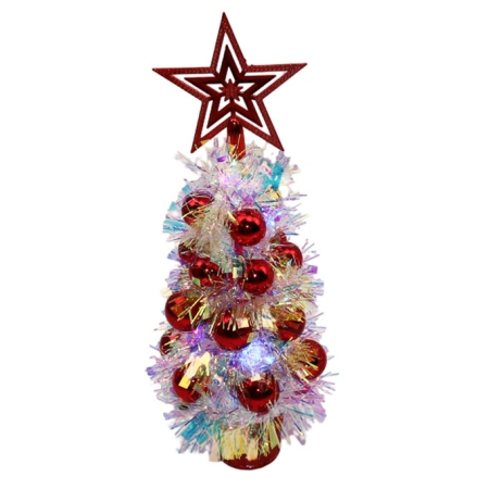 Δεντράκι χριστουγεννιάτικο Led κόκκινο 35εκ Δωρόσημο 17477