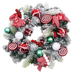 Στεφάνι χριστουγεννιάτικο πράσινο-κόκκινο 30x8εκ Δωρόσημο 16969