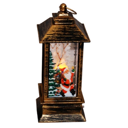 Φανάρι διακοσμητικό Xmas μπρονζέ 5.5x5.5x13εκ Δωρόσημο 16720