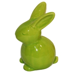 Λαγουδάκι διακοσμητικό κεραμικό πράσινο 5.5x8x10.5εκ Δωρόσημο 17894