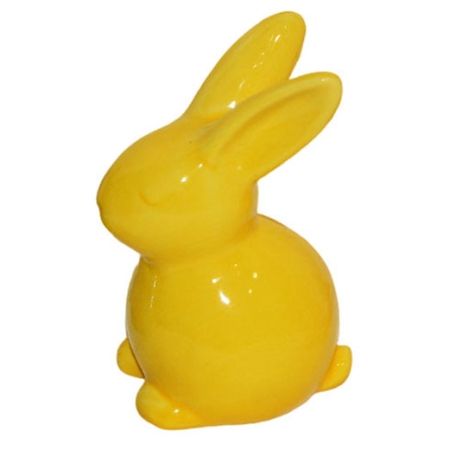 Λαγουδάκι διακοσμητικό κεραμικό κίτρινο 5.5x8x10.5εκ Δωρόσημο 17894