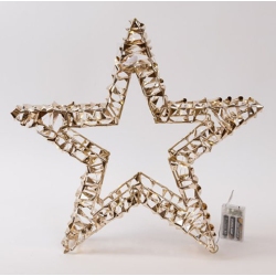 Αστέρι φωτιζόμενο μεταλλικό χρυσό 38εκ Eurolamp 600-22579