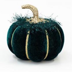 Κολοκύθα διακοσμητική βελούδινη σκούρο πράσινο 20x16εκ Estheti 600-45565