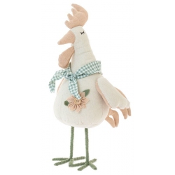 Κόκορας διακοσμητικός υφασμάτινος μπεζ 20x22x40εκ Iliadis 85351
