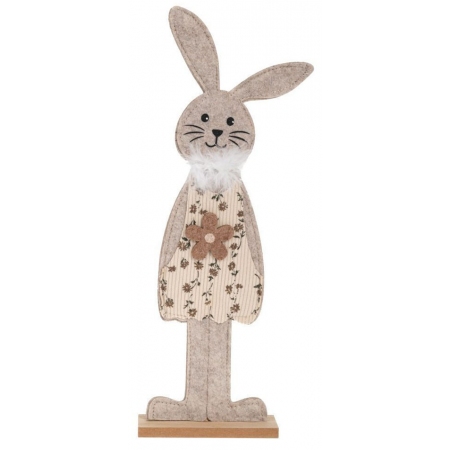 Λαγουδάκι διακοσμητικό τσόχινο μπεζ 15x5x37εκ Iliadis 89486