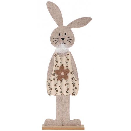 Λαγουδάκι διακοσμητικό τσόχινο μπεζ 18x5x46εκ Iliadis 89488