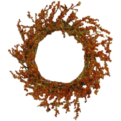 Στεφάνι διακοσμητικό πορτοκαλί-χρυσό 30x7εκ Sinialo 36-65-9965513