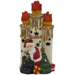 Κηροπήγιο κεραμικό Santa 8x6x16εκ Pol 7900158