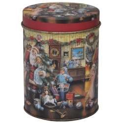 Κουτί μεταλλικό Santa κόκκινο-πράσινο 9.5x12.5εκ Pol 7900163