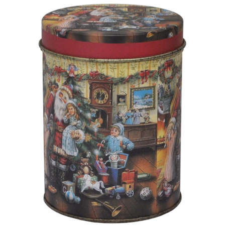 Κουτί μεταλλικό Santa κόκκινο-πράσινο 9.5x12.5εκ Pol 7900163