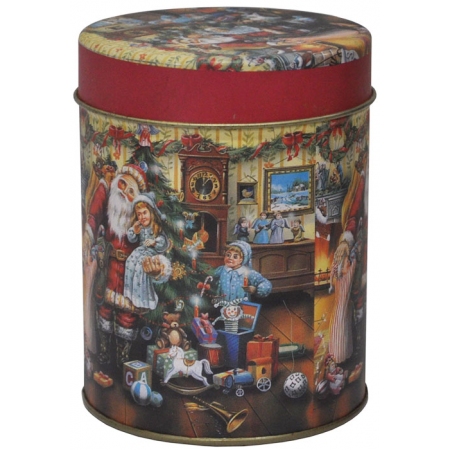 Κουτί μεταλλικό Santa κόκκινο-πράσινο 11x14εκ Pol 7900164