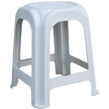 Σκαμπώ πλαστικό 35x35x45εκ λευκό Homeplast Α00069