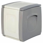 Μπαούλο μονό πλαστικό Compact γκρι/ανθρακί 50x54x57εκ Homeplast A00530