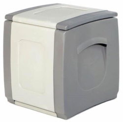 Μπαούλο μονό πλαστικό Compact γκρι/ανθρακί 50x54x57εκ Homeplast A00530