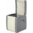 Μπαούλο μονό πλαστικό Compact γκρι/ανθρακί 50x54x57εκ Homeplast A00530