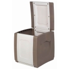 Μπαούλο μονό πλαστικό Compact μπεζ/λευκό 50x54x57εκ Homeplast A00530