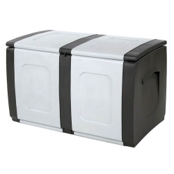 Μπαούλο διπλό πλαστικό Regular γκρι/ανθρακί 94x54x57εκ Homeplast A00531