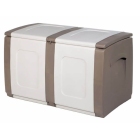 Μπαούλο διπλό πλαστικό Regular μπεζ/λευκό 94x54x57εκ Homeplast A00531