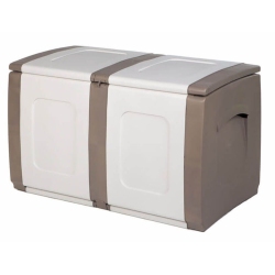 Μπαούλο διπλό πλαστικό Regular μπεζ/λευκό 94x54x57εκ Homeplast A00531