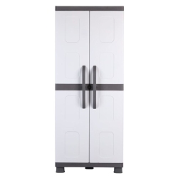 Ντουλάπα πλαστική με ράφια Ηλέκτρα γκρι/ανθρακί 73x44x179εκ Homeplast A00670