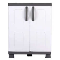 Ντουλάπα πλαστική με ράφια Ήβη γκρι/ανθρακί 73x44x96εκ Homeplast A00672